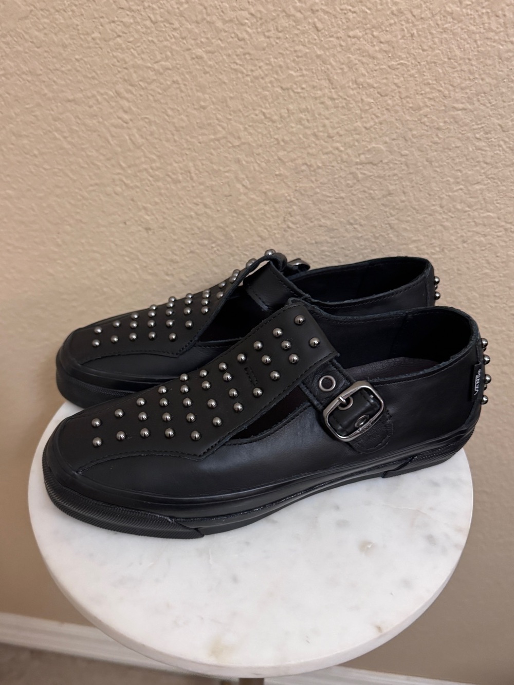 Women VANS Premium Mary Jane 93 Black genuine leather Pearlized sneakers Size 7 - Picture 5 of 9